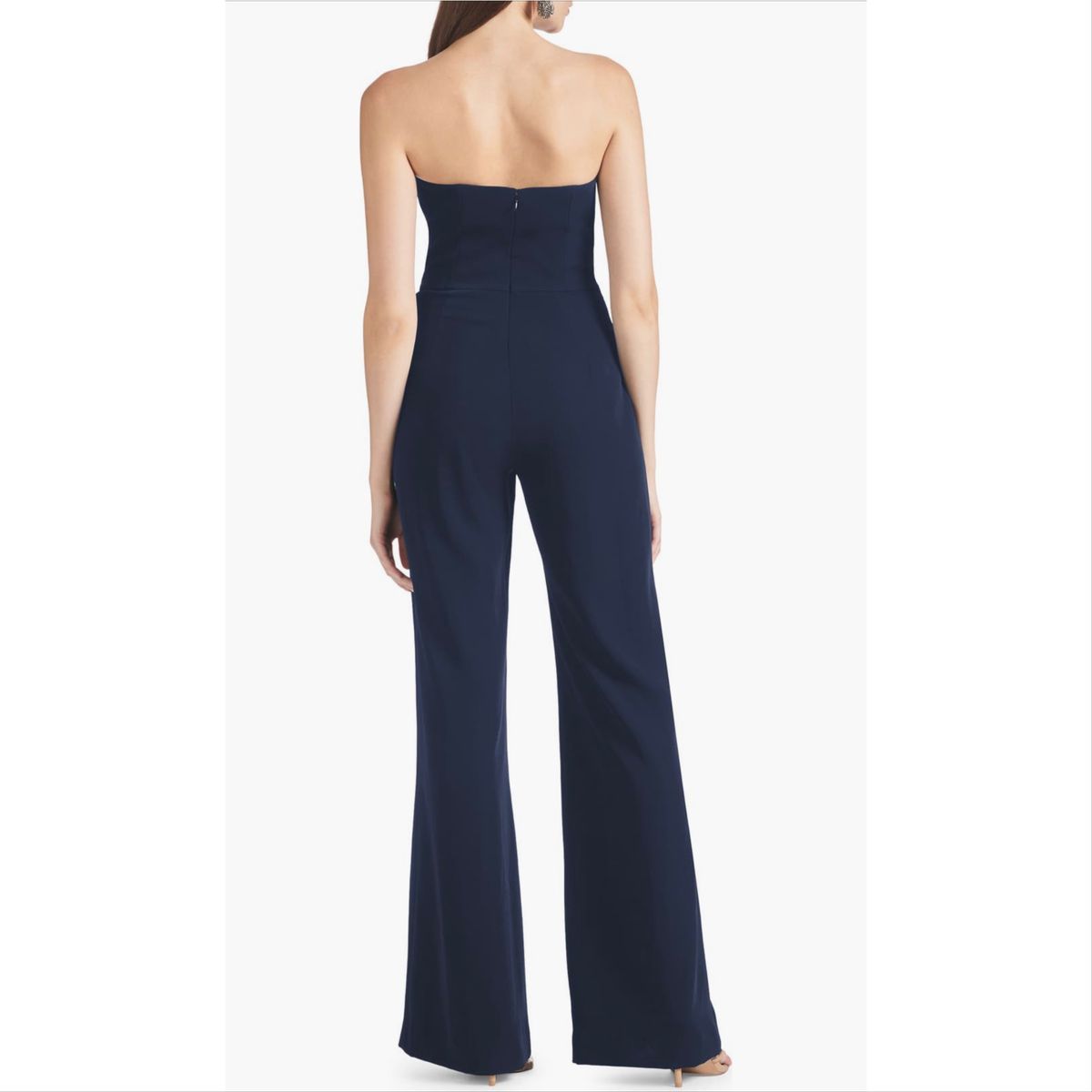 Style Whitley Sachin & Babi Size 14 Strapless Navy Blue Formal Jumpsuit on Queenly