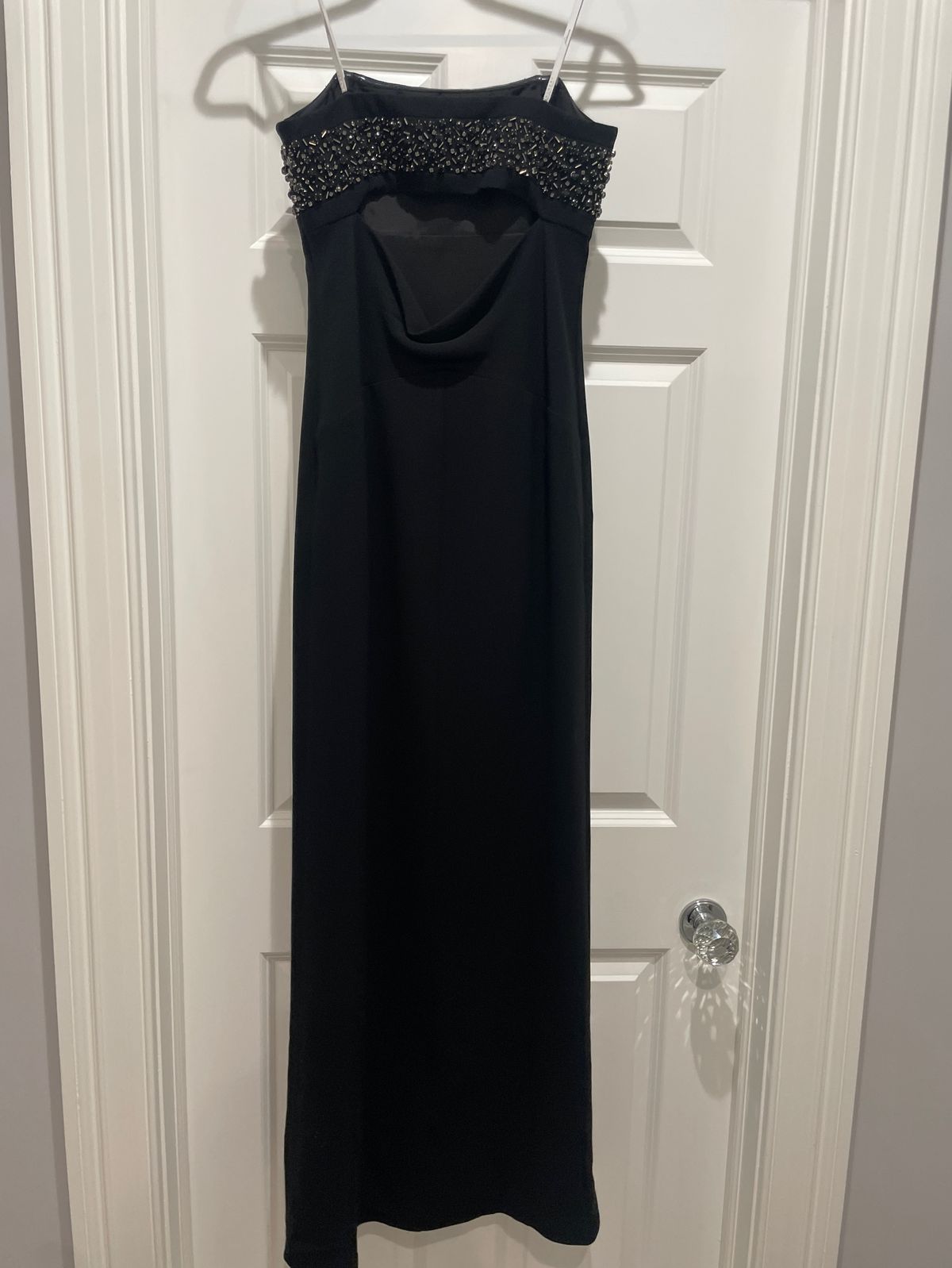 Platinum laundry Size 8 Strapless Black A-line Dress on Queenly