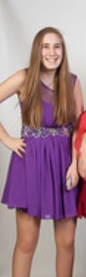 Macy's Size 12 Prom Halter Purple A-line Dress on Queenly
