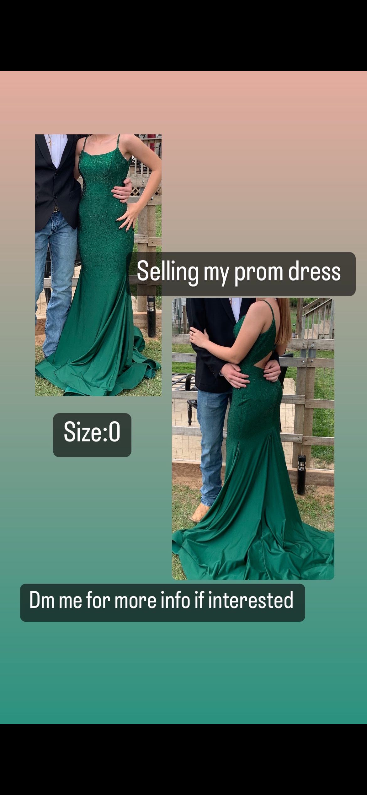 Size 0 Emerald Green Mermaid Dress on Queenly