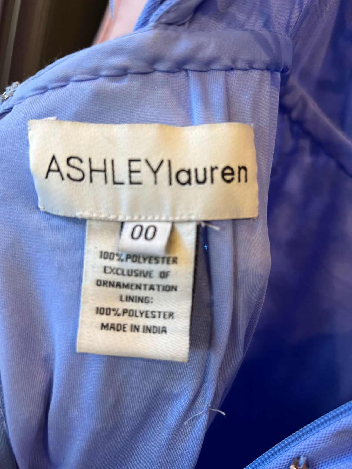 Ashley Lauren Size 00 Prom Off The Shoulder Blue A-line Dress on Queenly