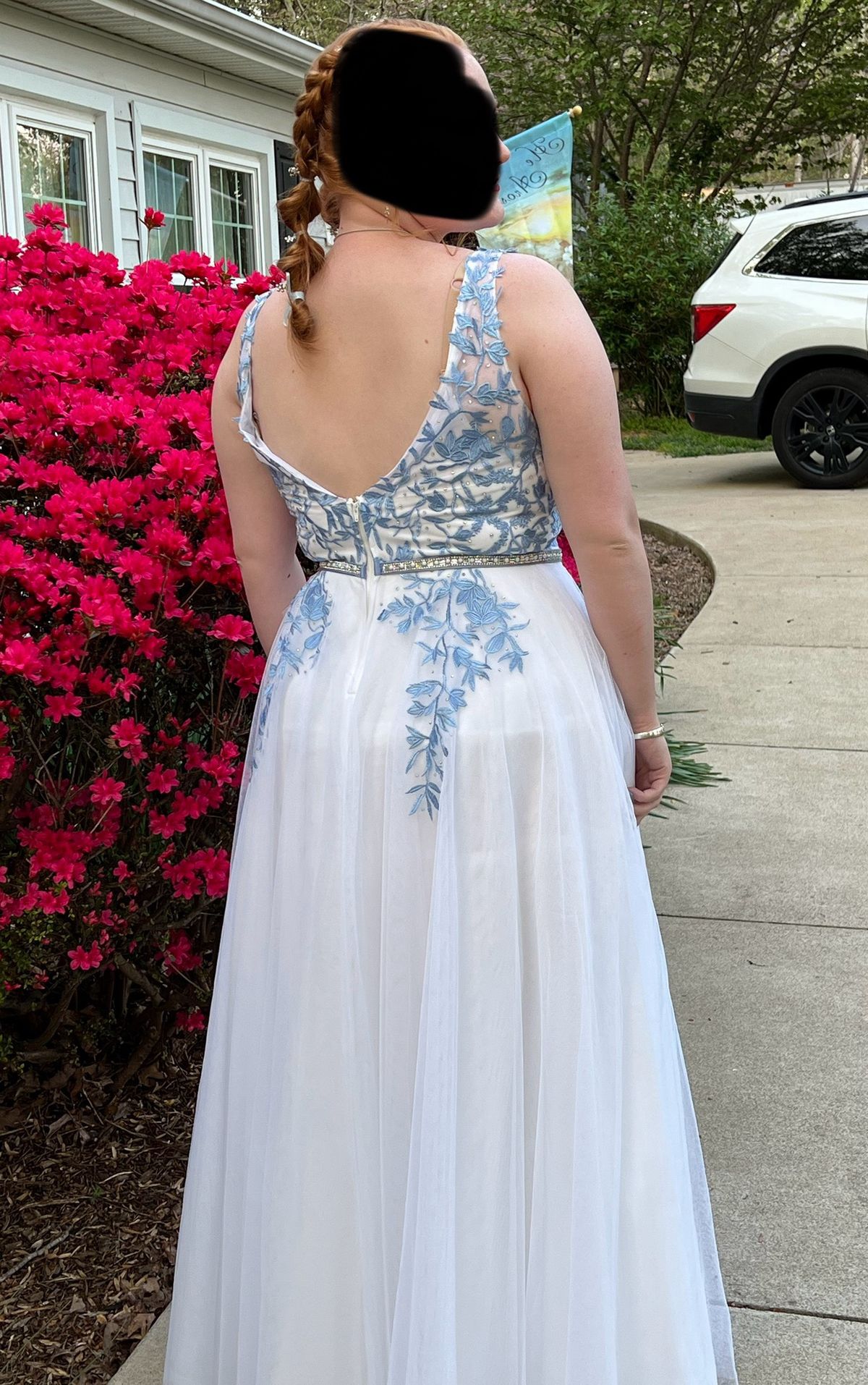 Say Yes to the Prom Size 12 Prom Plunge White Ball Gown on Queenly