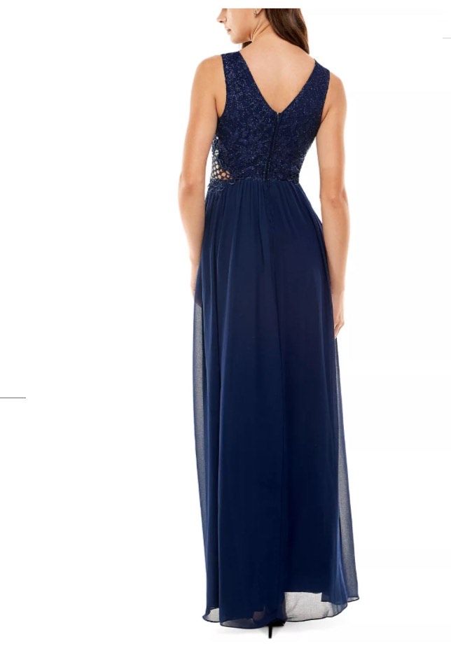 Size 14 Blue Side Slit Dress on Queenly