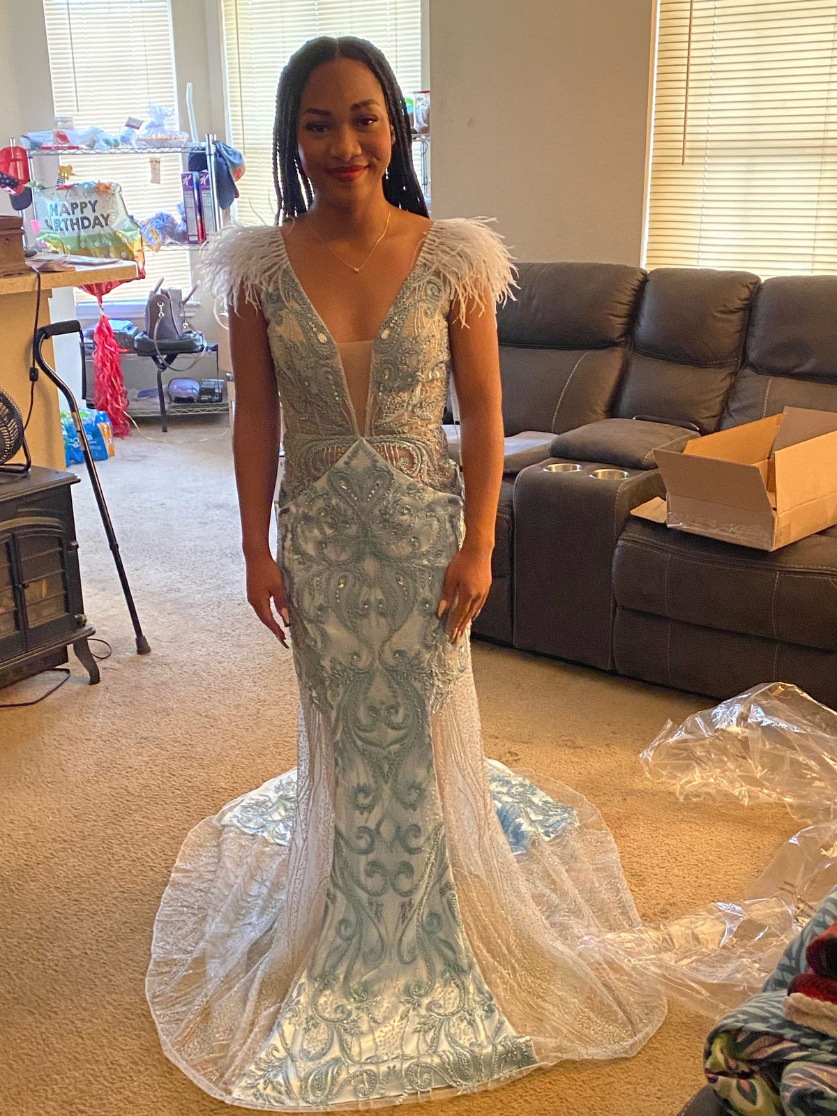 Style 7226 Jasz Couture Size 0 Prom Blue Floor Length Maxi on Queenly
