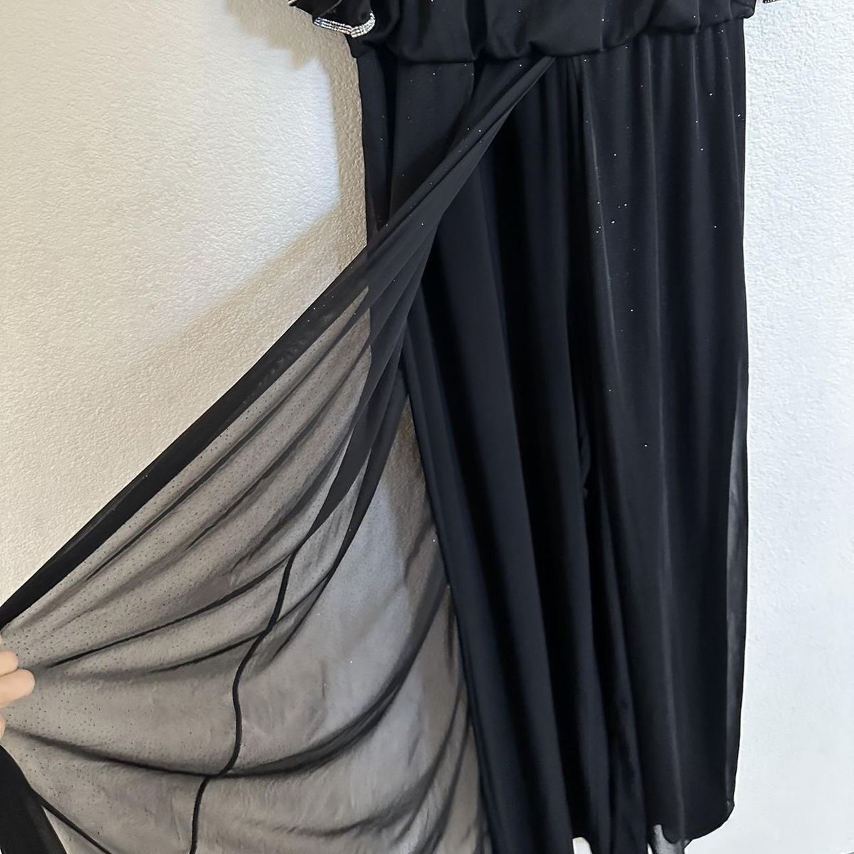 Size L Prom Black Formal Jumpsuit on Queenly