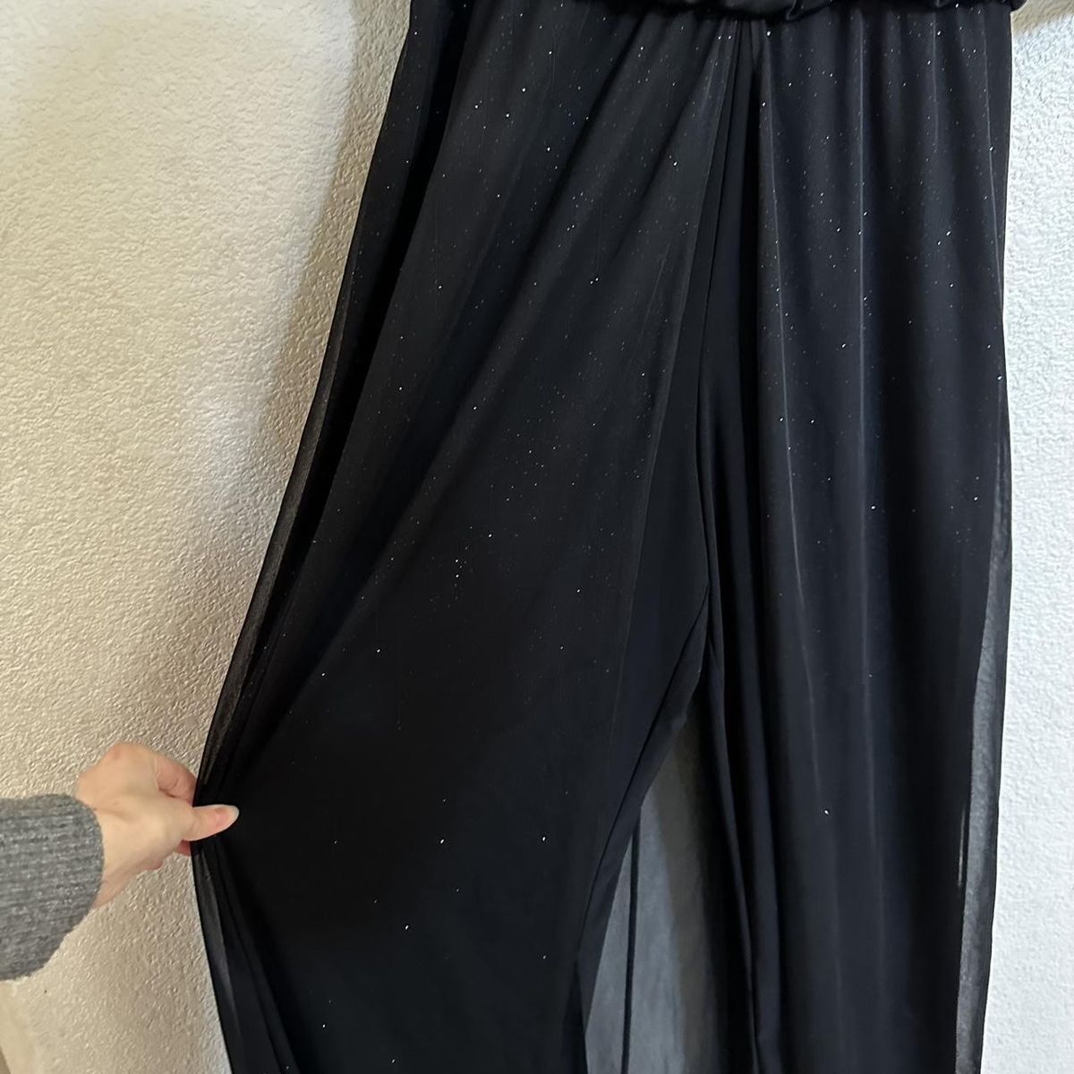 Size L Prom Black Formal Jumpsuit on Queenly