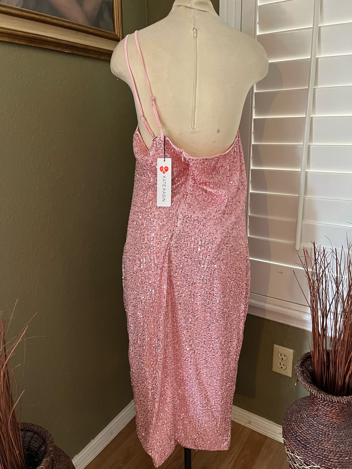 Size XL Homecoming Plunge Light Pink A-line Dress on Queenly