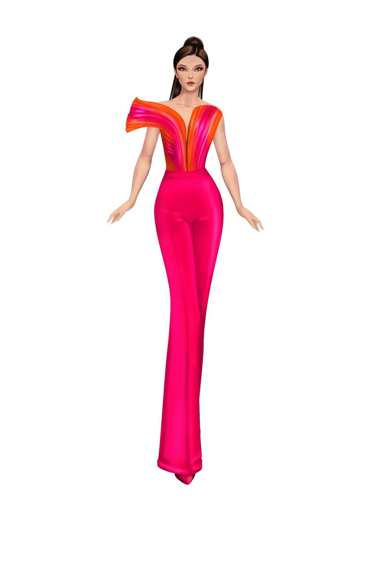 Ramona Designs Size 0 Pageant Off The Shoulder Pink Formal Jumpsuit on Queenly