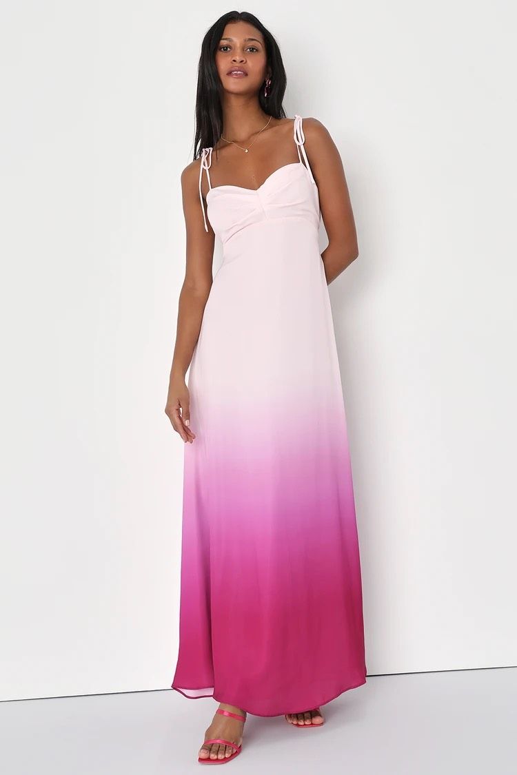 Lulus Size 4 Prom Pink Floor Length Maxi on Queenly