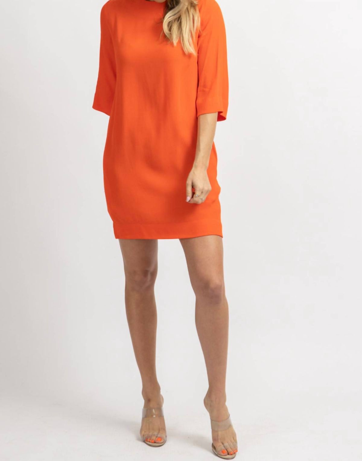 Style 1-1243499434-2696 OLIVACEOUS Size L Orange Cocktail Dress on Queenly