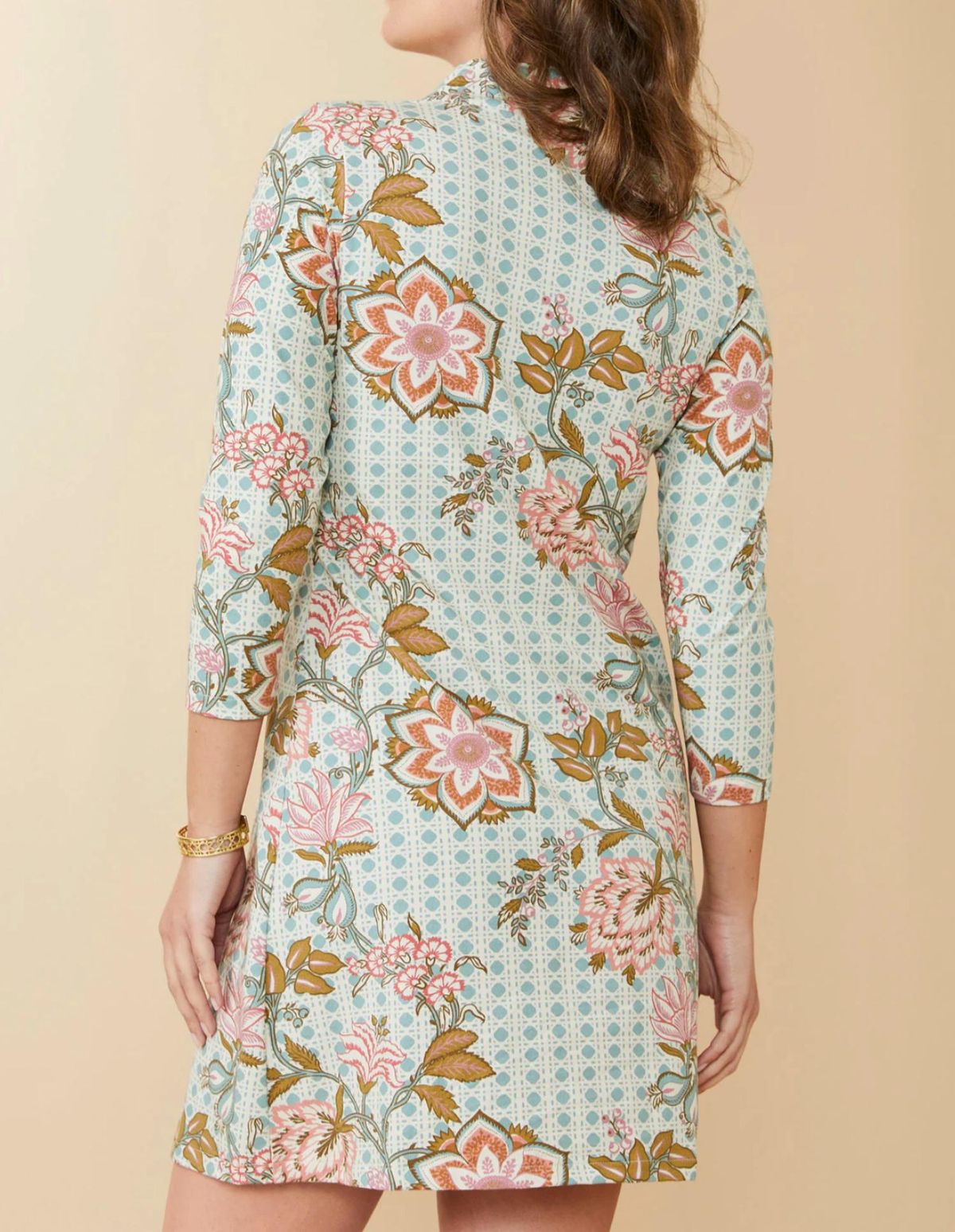 Style 1-1636218536-2696 spartina 449 Size L Long Sleeve Floral Multicolor Cocktail Dress on Queenly