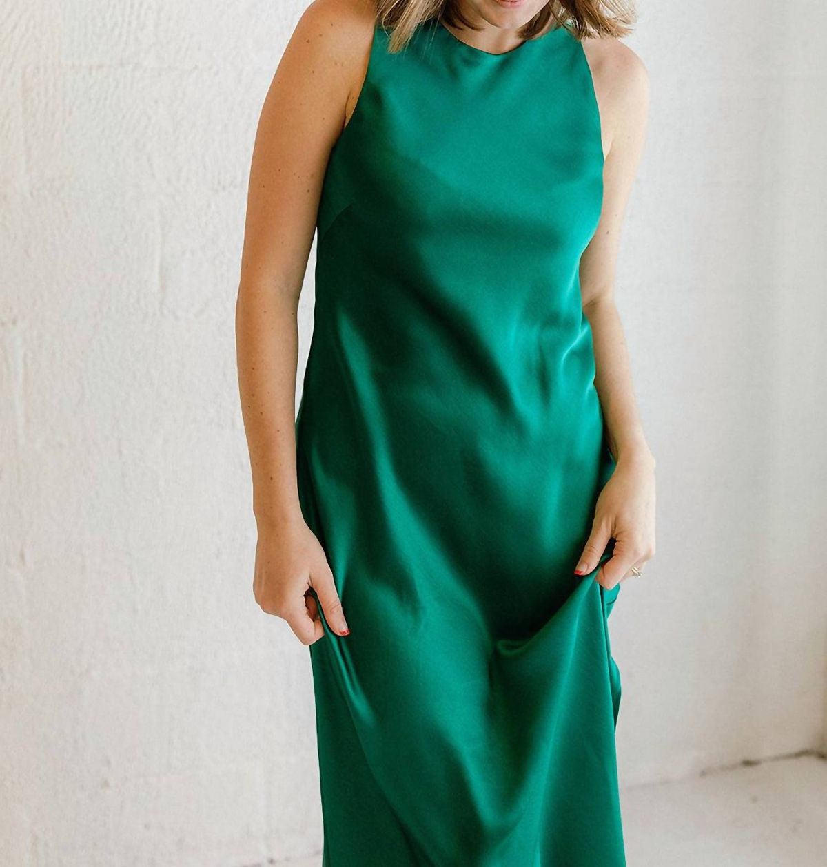 Style 1-2382227909-2901 LUCY PARIS Size M High Neck Emerald Green Cocktail Dress on Queenly