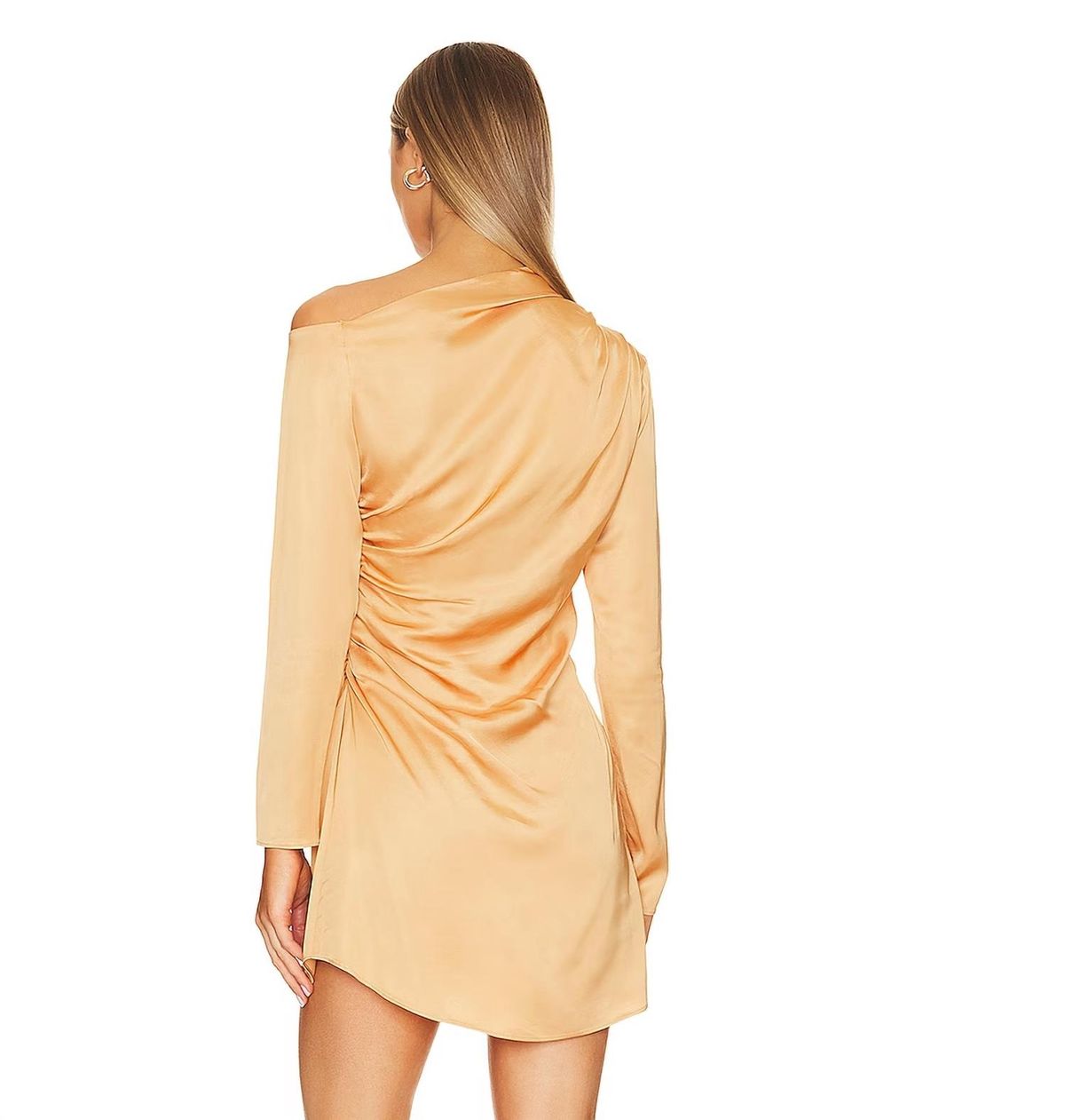 Style 1-2508003525-5 A.L.C. Size 0 Long Sleeve Orange Cocktail Dress on Queenly