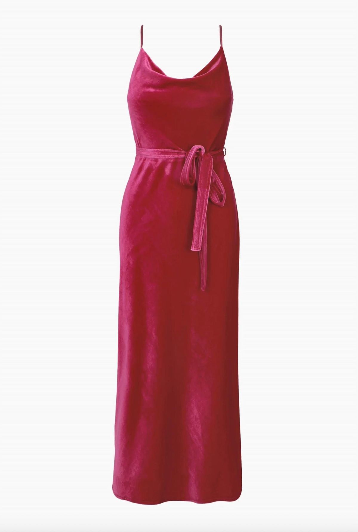 Style 1-2577848964-2791 adelyn rae Size L Velvet Red Floor Length Maxi on Queenly