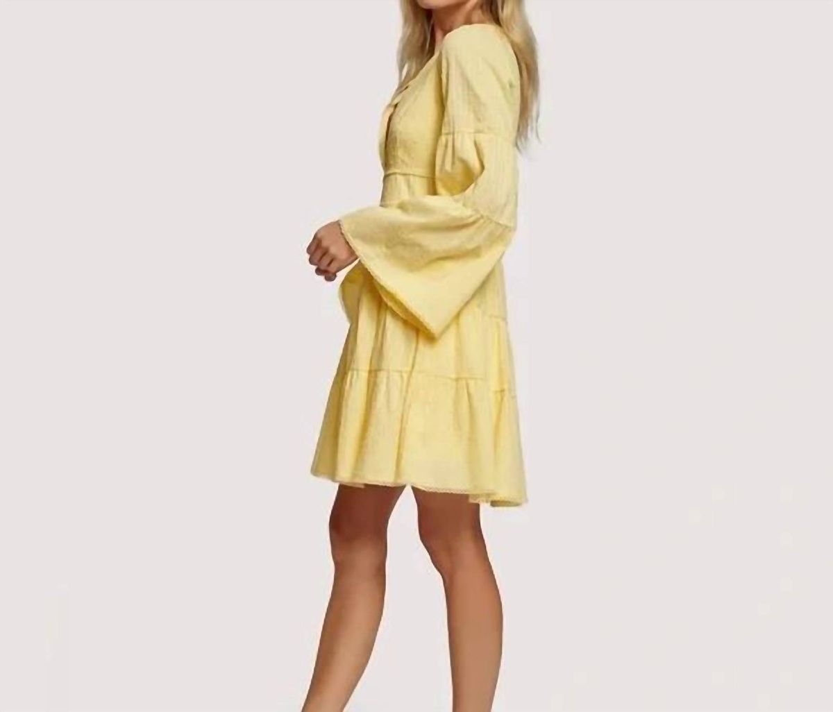 Style 1-2648476004-2791 LOST + WANDER Size L Yellow Cocktail Dress on Queenly