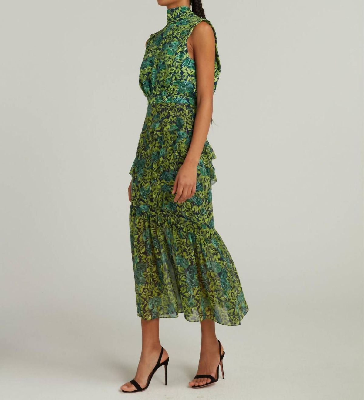 Style 1-2766308693-5 SALONI Size 0 Satin Green Cocktail Dress on Queenly