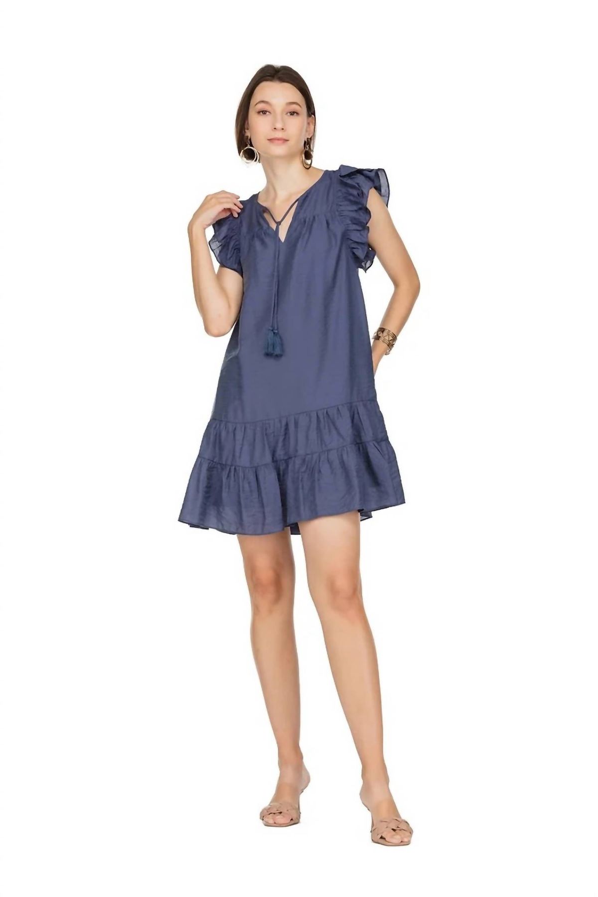 Style 1-2982242237-2696 Joy Joy Size L Navy Blue Cocktail Dress on Queenly