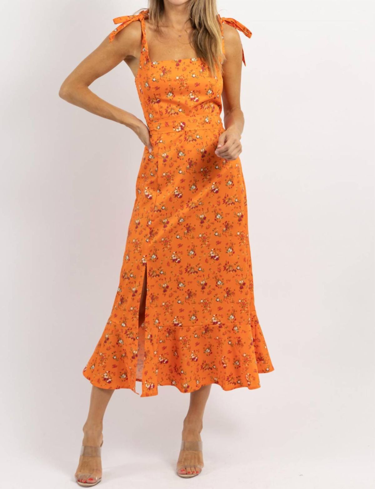 Style 1-3050424136-2696 oneeleven Size L Orange Cocktail Dress on Queenly