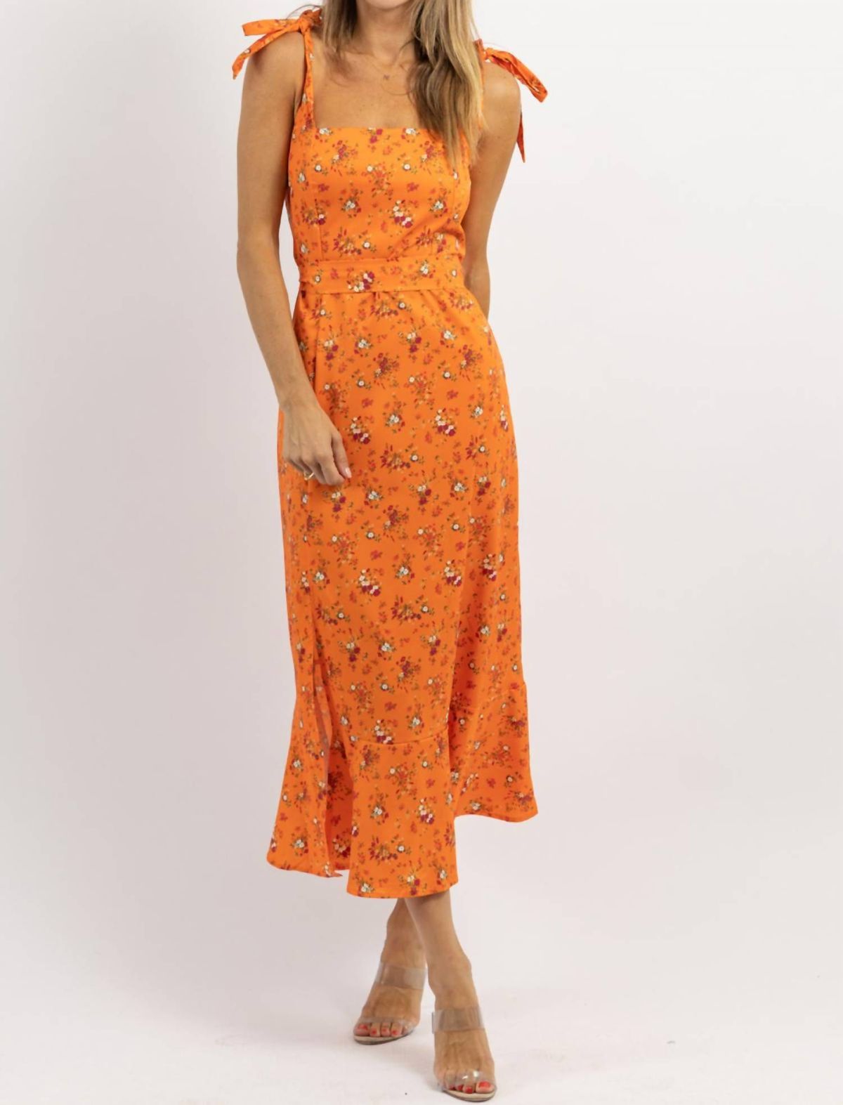 Style 1-3050424136-2696 oneeleven Size L Orange Cocktail Dress on Queenly