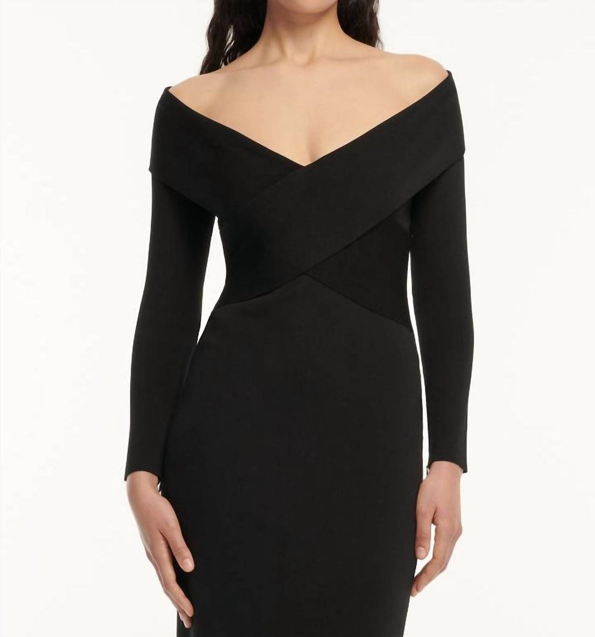 Style 1-3058099285-3855 Roland Mouret Size XS Long Sleeve Black Cocktail Dress on Queenly