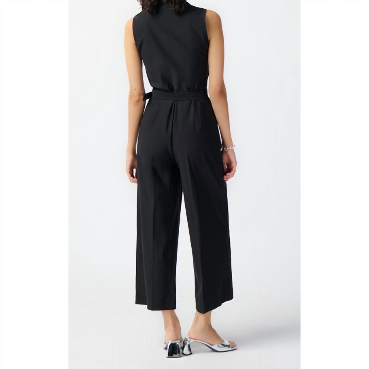 Style 1-3427472621-1901 Joseph Ribkoff Size 6 High Neck Black Formal Jumpsuit on Queenly