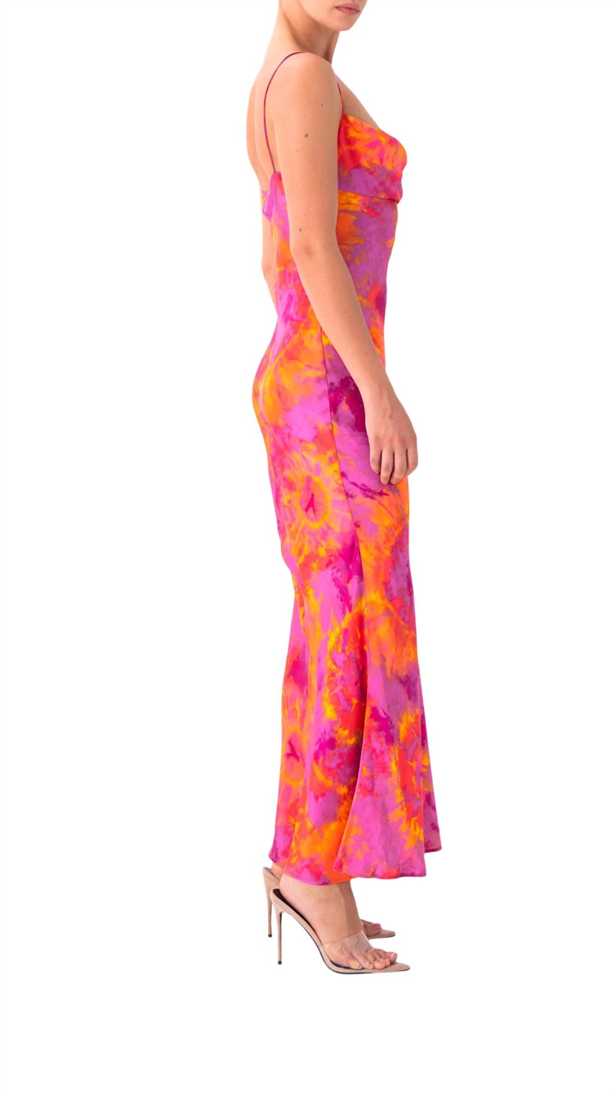 Style 1-3630391885-3471 RONNY KOBO Size S Satin Pink Floor Length Maxi on Queenly