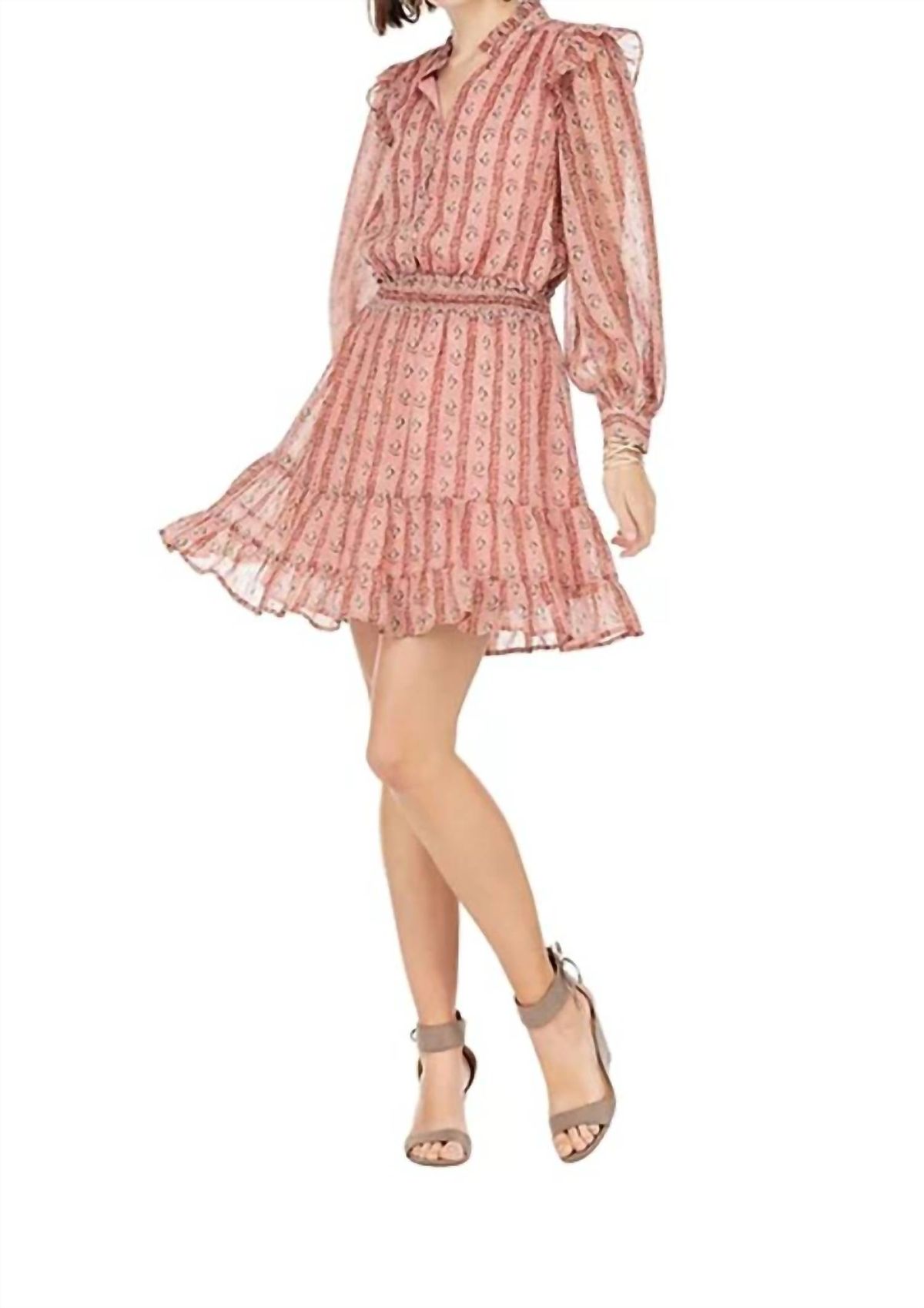Style 1-383442725-2696 Joy Joy Size L Long Sleeve Pink Cocktail Dress on Queenly