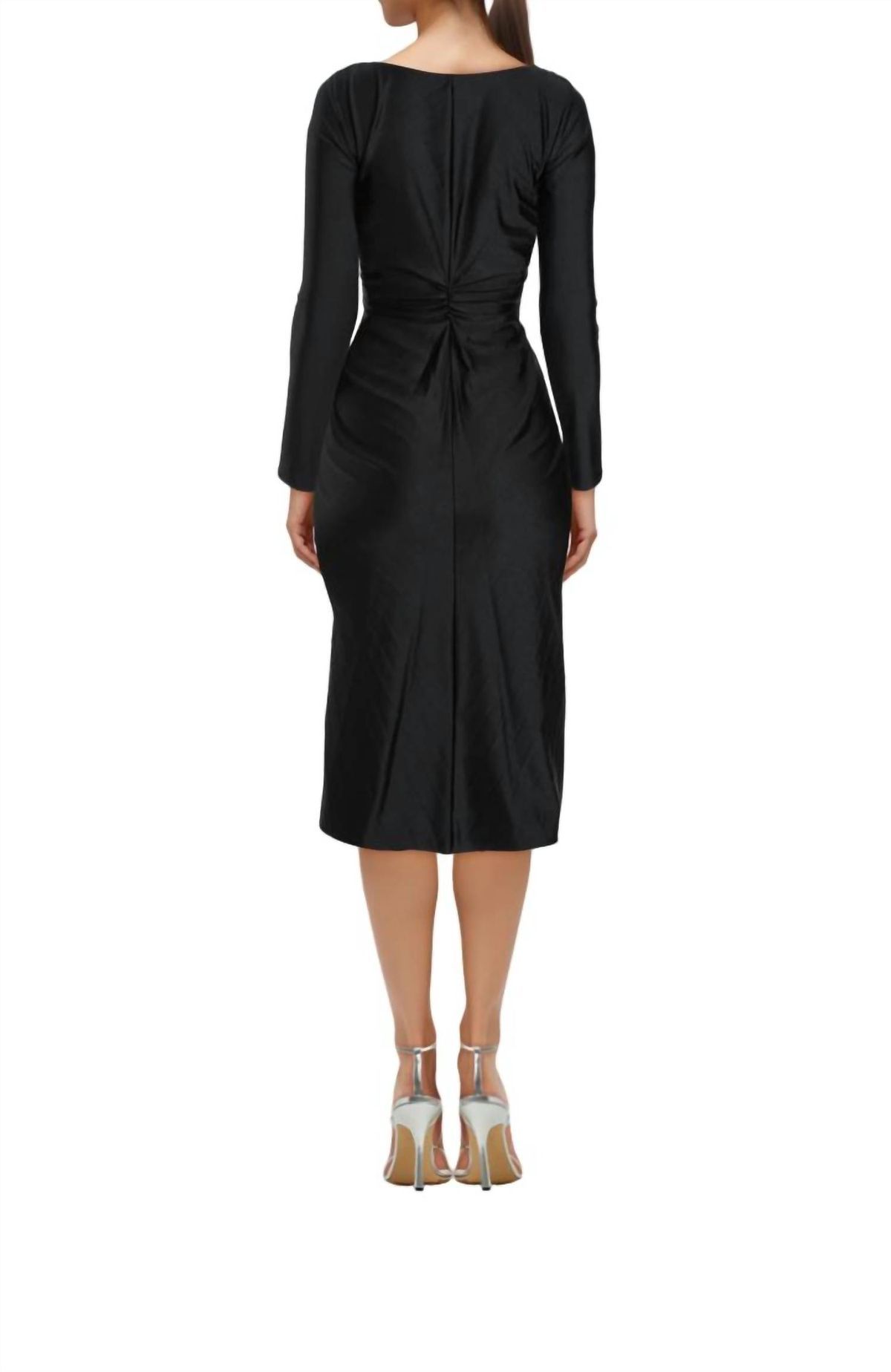 Style 1-3837055862-3471 DELFI COLLECTIVE Size S Long Sleeve Black Cocktail Dress on Queenly