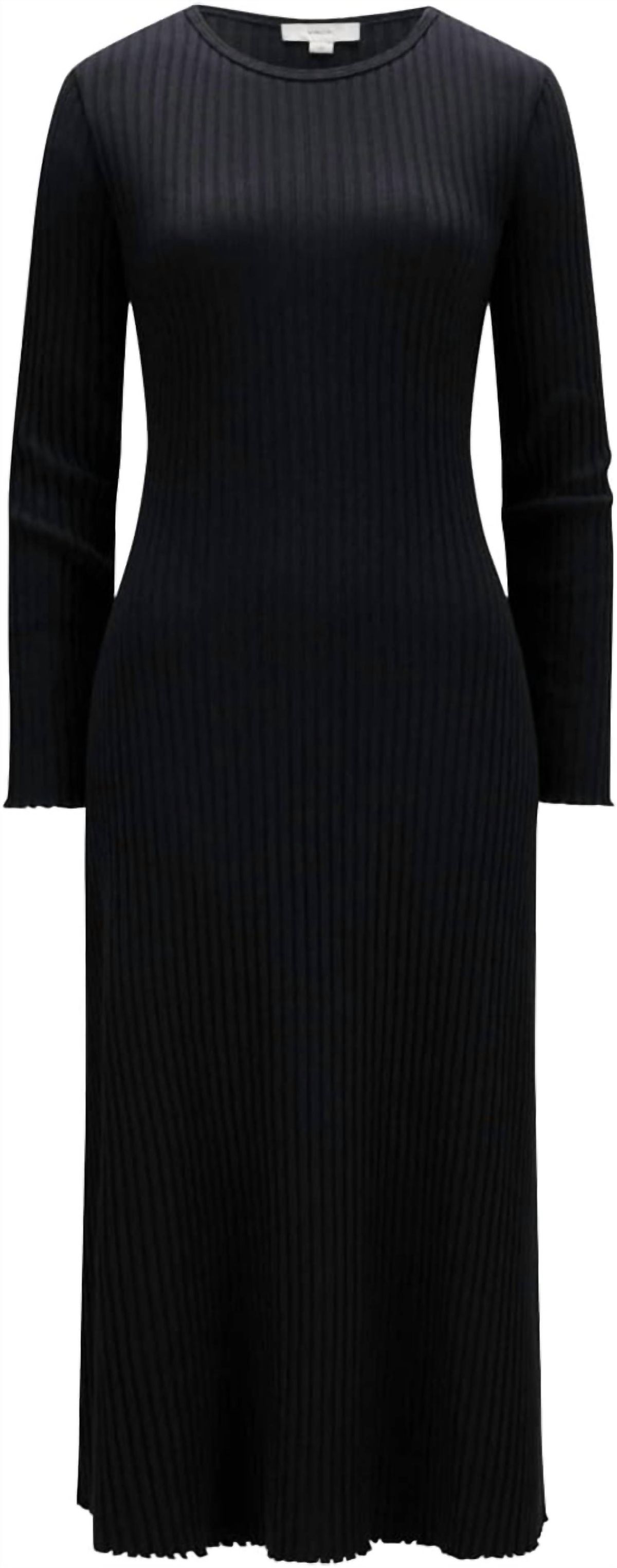 Style 1-3923779745-2696 Vince Size L Long Sleeve Black Cocktail Dress on Queenly