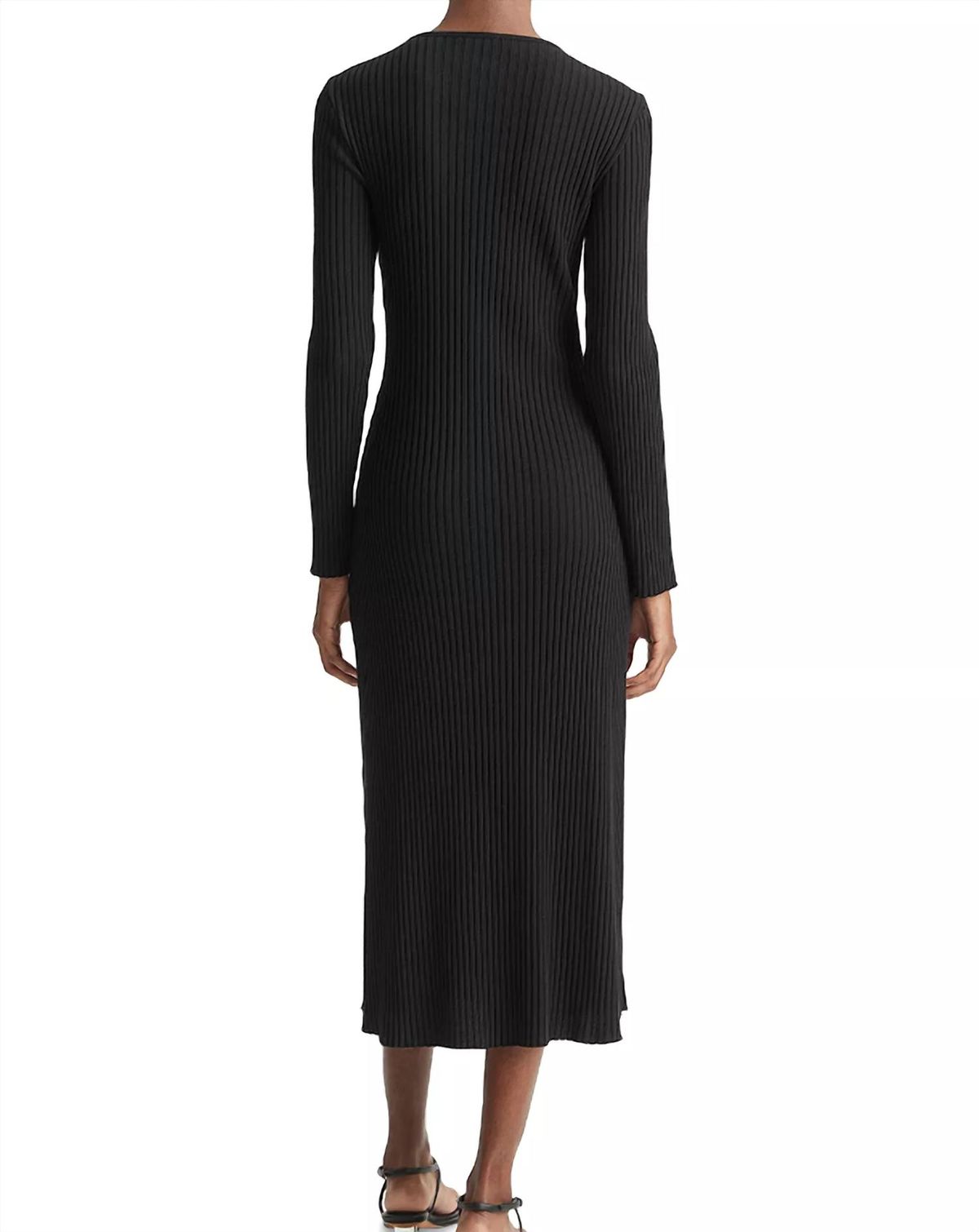 Style 1-3923779745-2696 Vince Size L Long Sleeve Black Cocktail Dress on Queenly