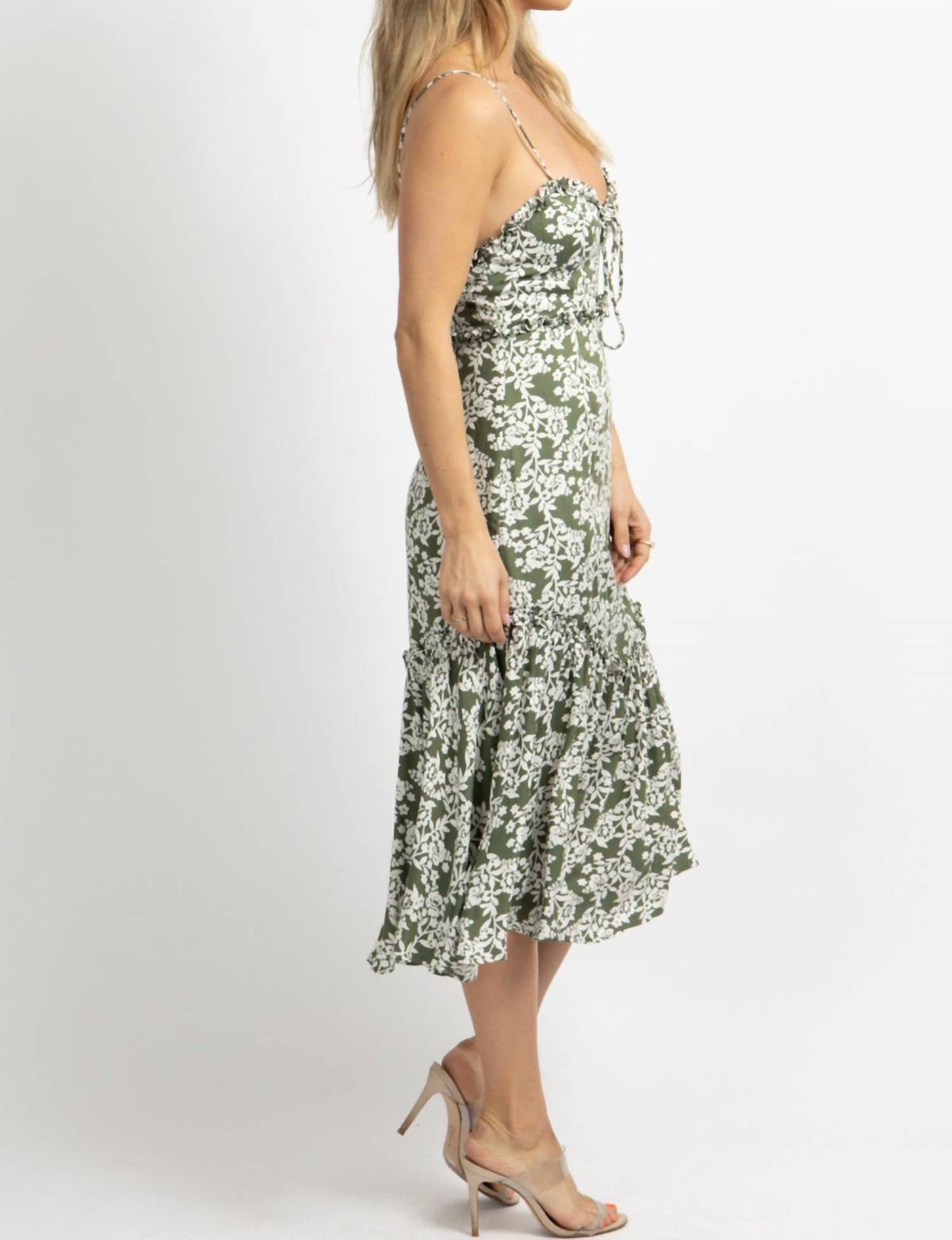 Style 1-4177128244-3855 One and Only Collective Size XS Floral Green Cocktail Dress on Queenly