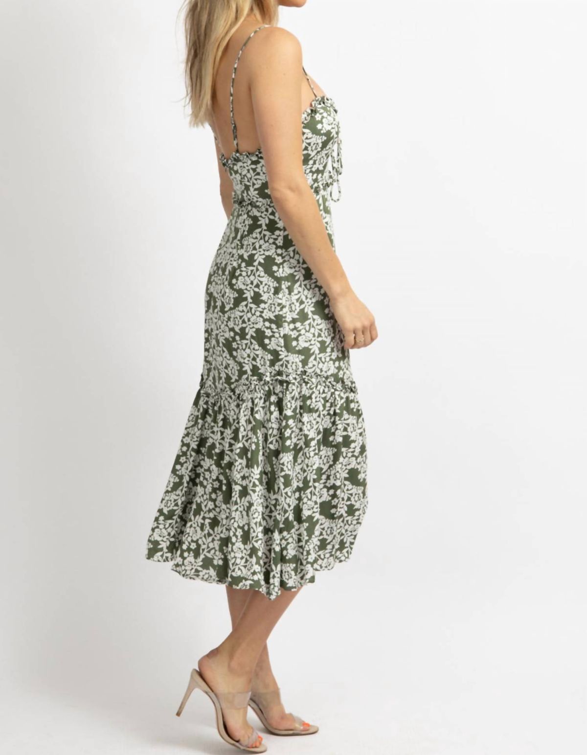 Style 1-4177128244-3855 One and Only Collective Size XS Floral Green Cocktail Dress on Queenly