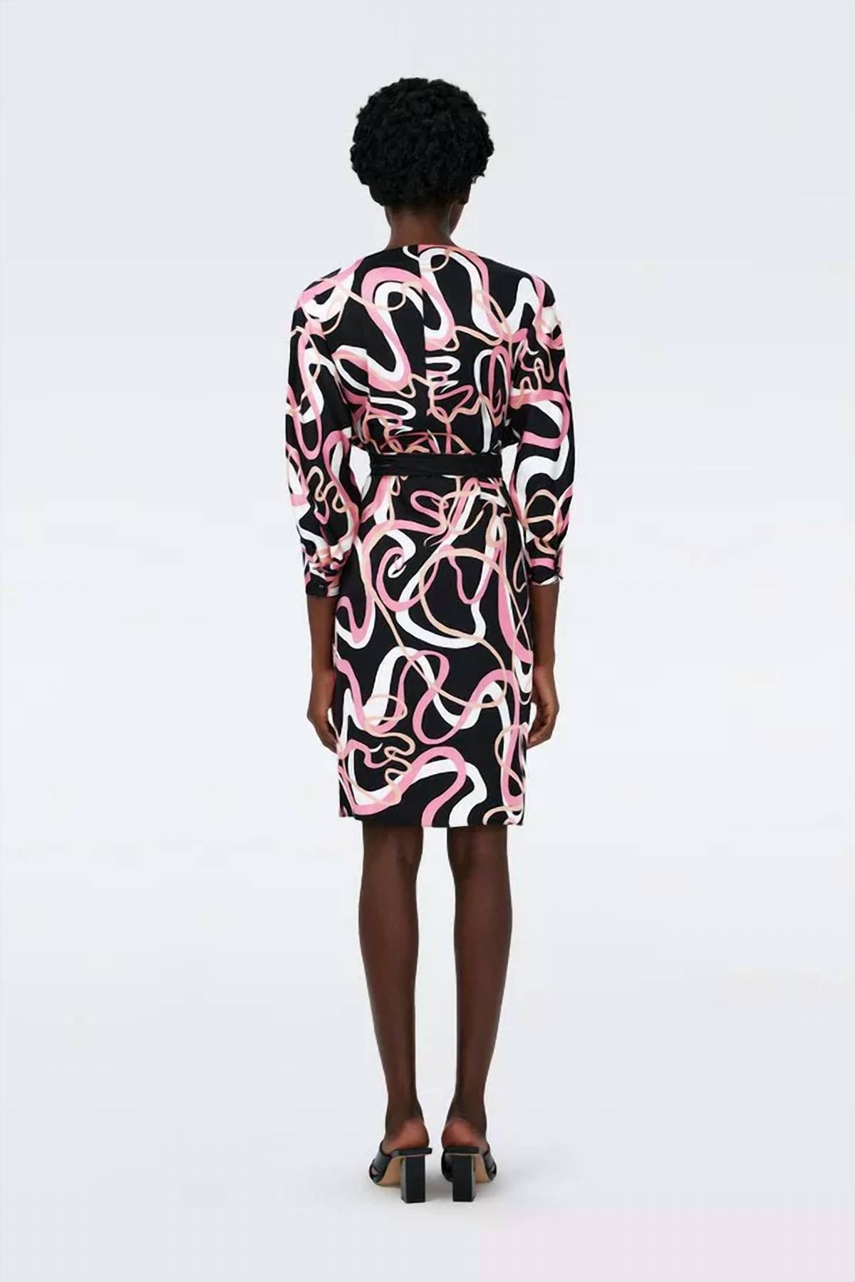 Style 1-4263322744-1498 Diane von Furstenberg Size 4 Long Sleeve Black Cocktail Dress on Queenly