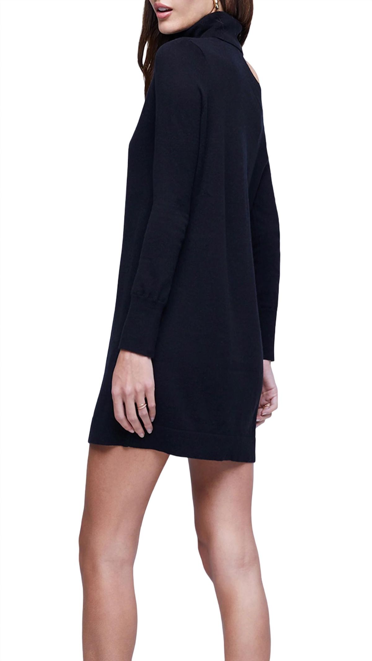Style 1-457022562-2791 L'Agence Size L High Neck Black Cocktail Dress on Queenly