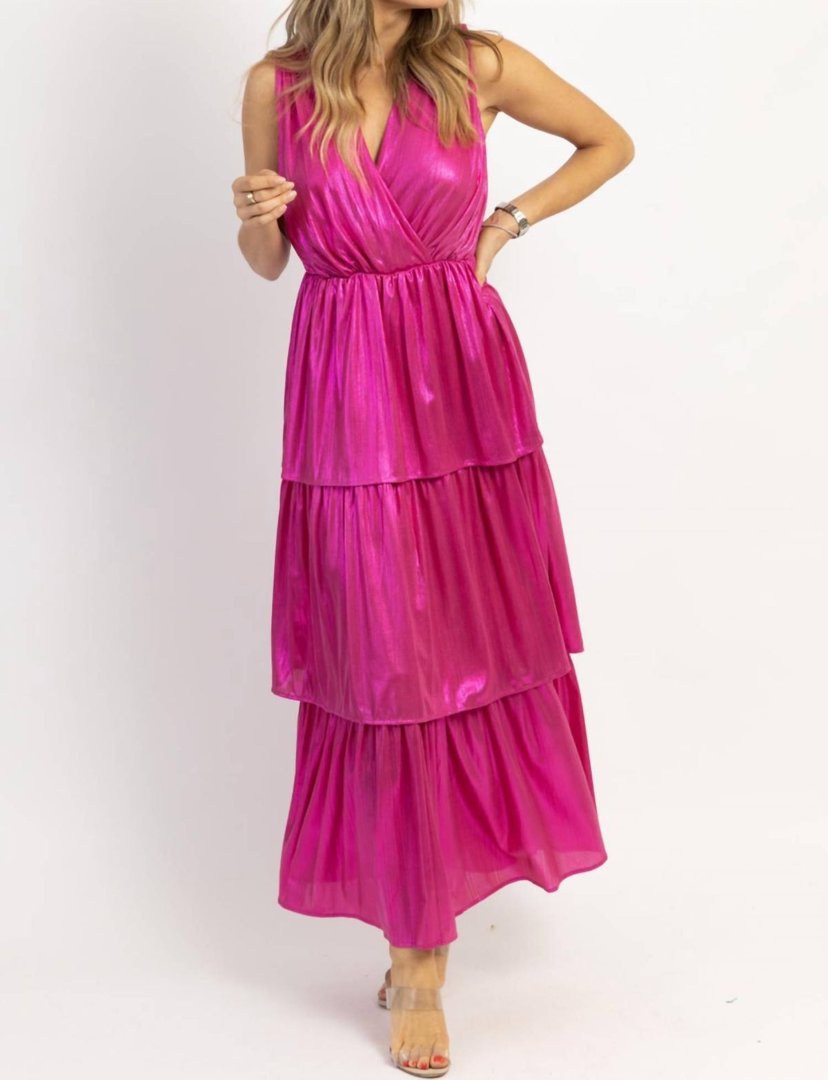 Style 1-644952701-2696 Strut & Bolt Size L Pink Floor Length Maxi on Queenly