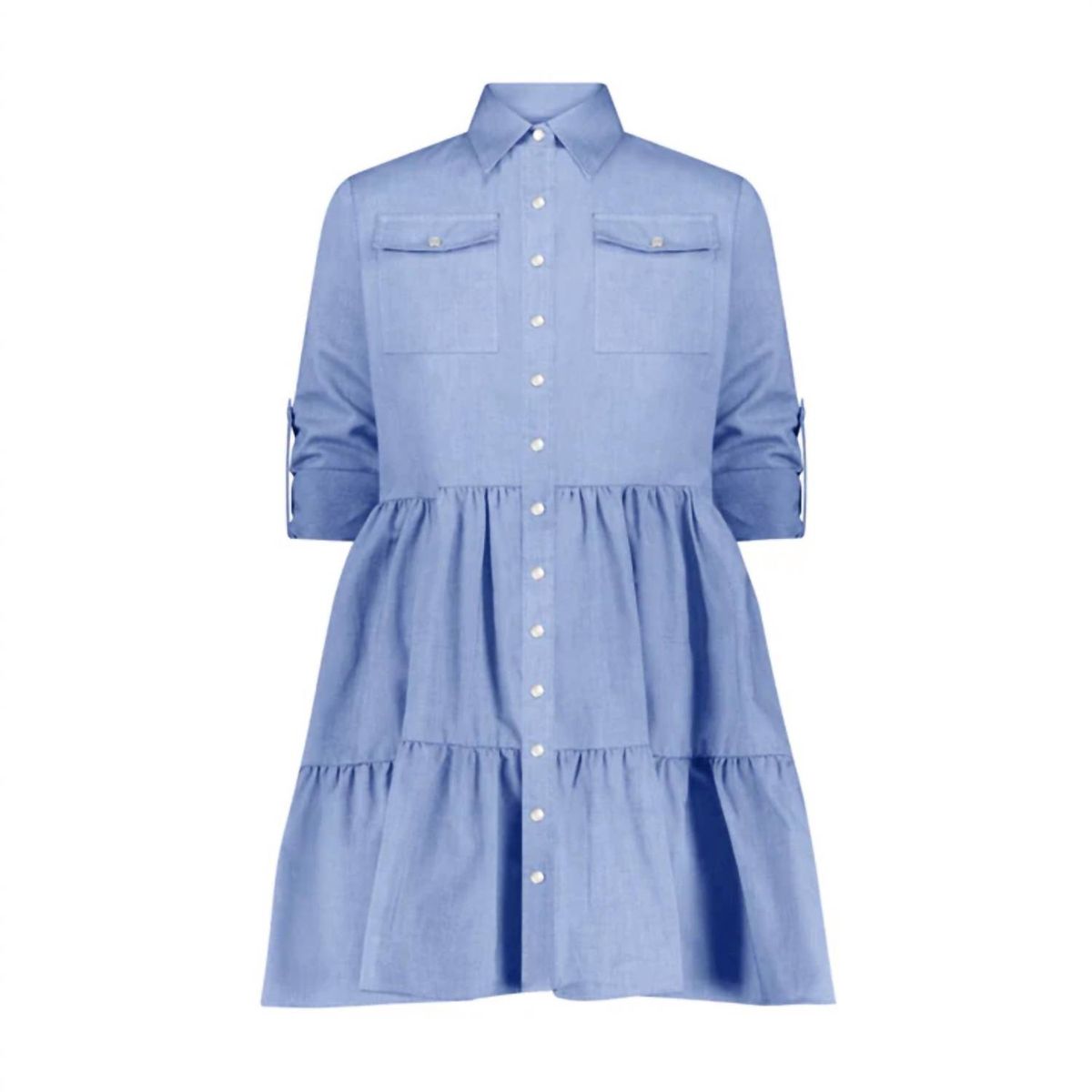 Style 1-647074015-3775 THE SHIRT Size XL Blue Cocktail Dress on Queenly