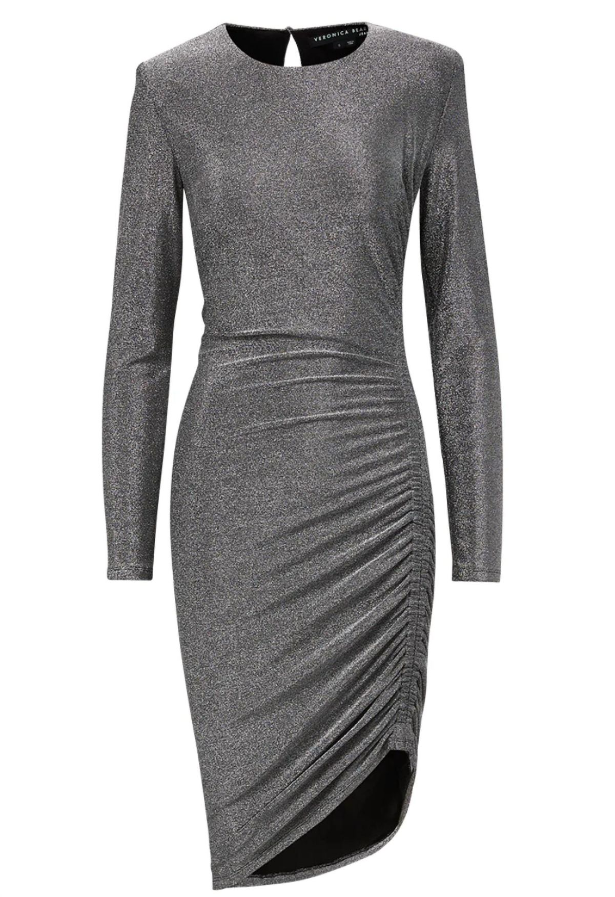Style 1-95018455-3855 Veronica Beard Size XS Long Sleeve Gray Cocktail Dress on Queenly