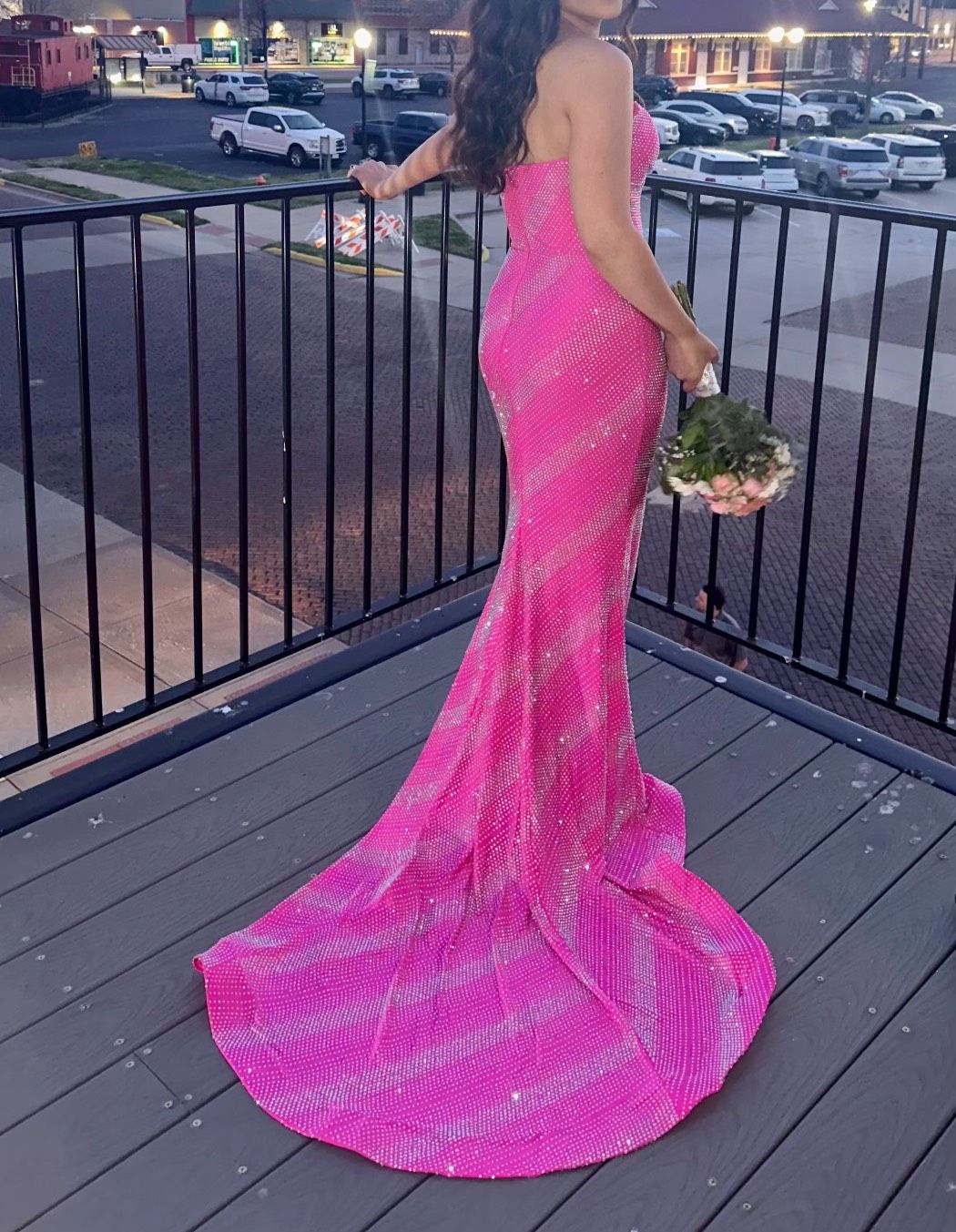 Portia and Scarlett Size 2 Prom Strapless Pink Floor Length Maxi on Queenly