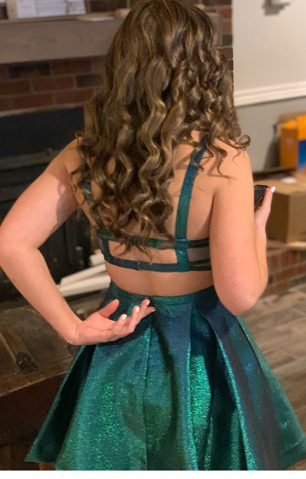 Size XS Prom Plunge Green Cocktail Dress on Queenly