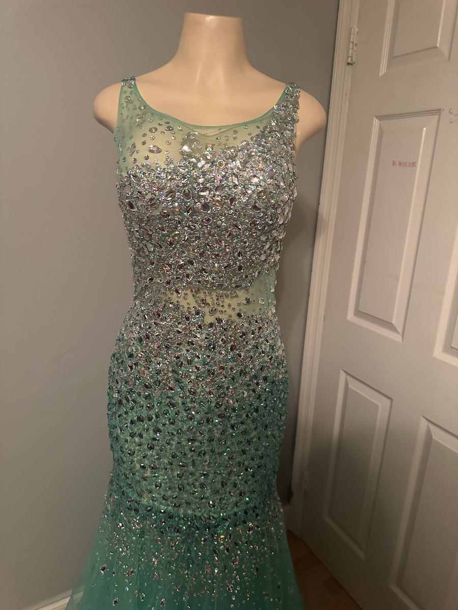 Camille La Vie Size 8 Prom Sequined Multicolor Mermaid Dress on Queenly