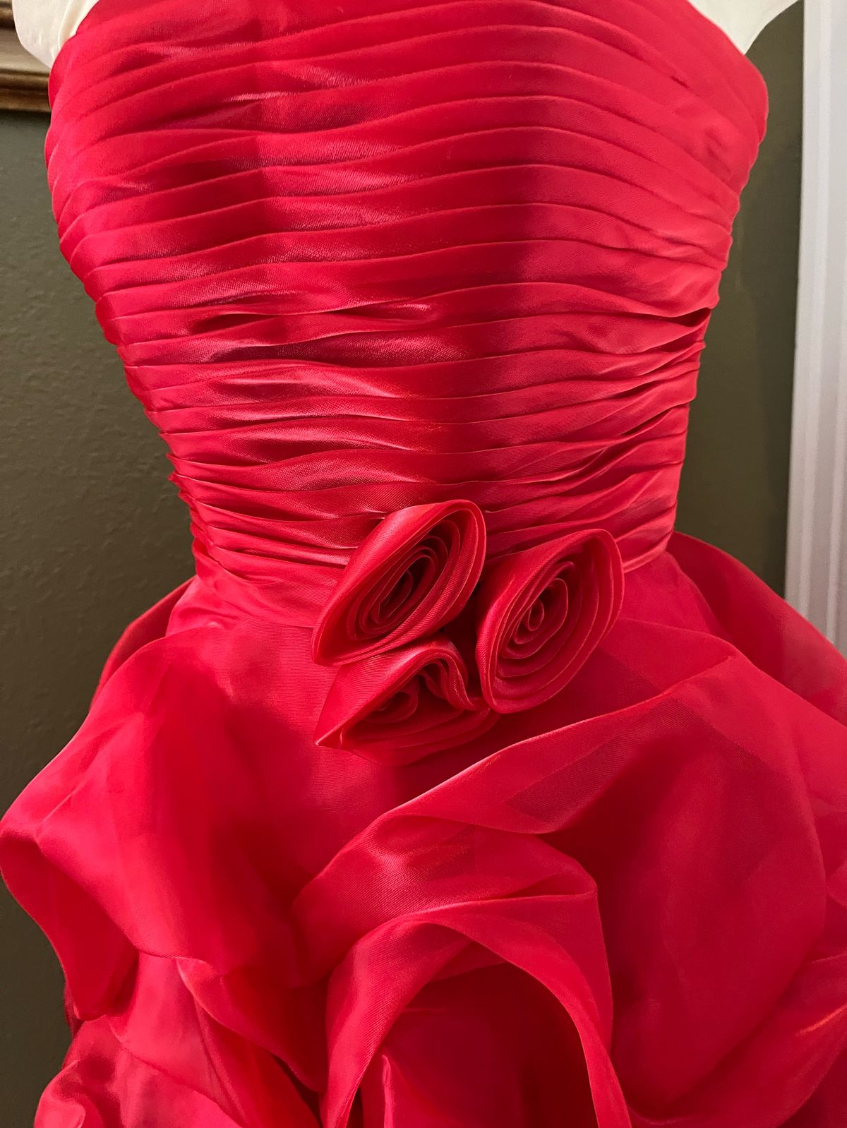 Size S Strapless Red Cocktail Dress on Queenly