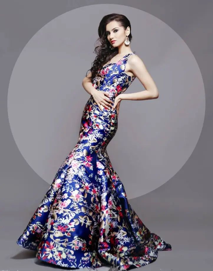 Style 79136 Mac Duggal Size 4 Floral Multicolor Mermaid Dress on Queenly
