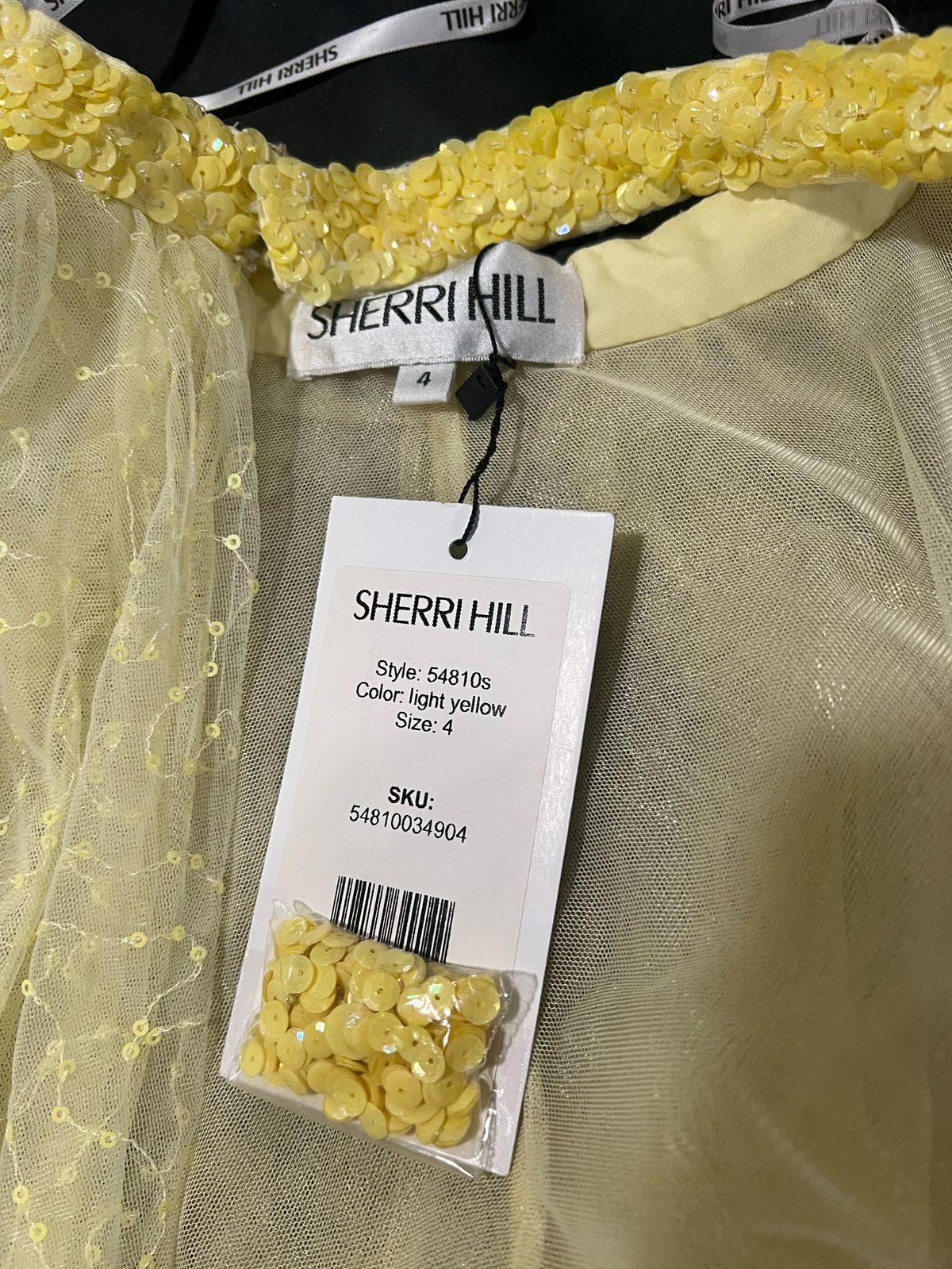 Sherri Hill Size 2 Pageant Plunge Yellow Formal Jumpsuit on Queenly