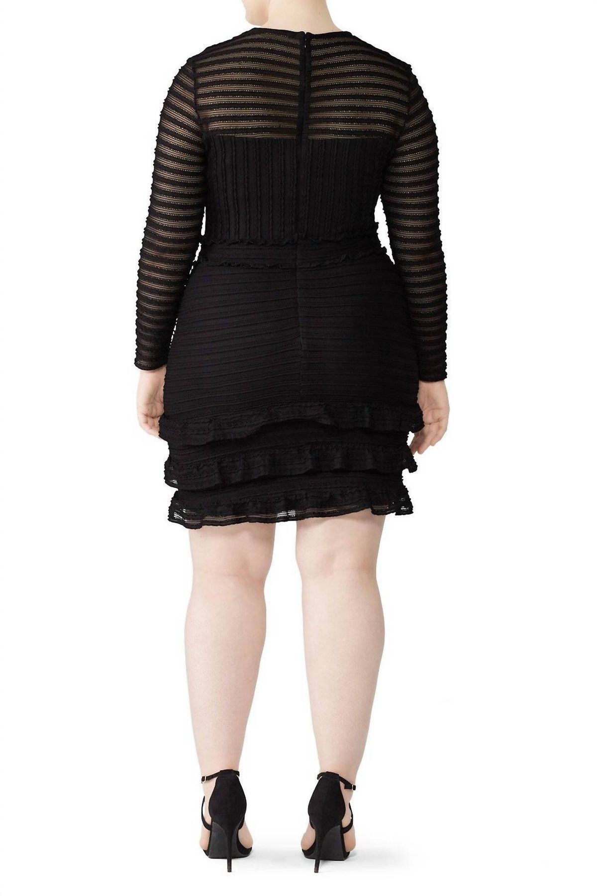 Style 1-1207722440-2168-1 Parker Size 8 Long Sleeve Black Cocktail Dress on Queenly