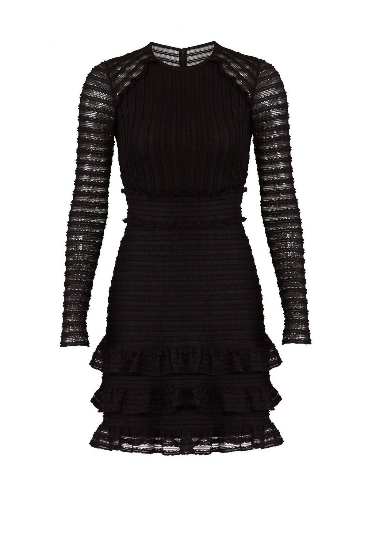 Style 1-1207722440-2168-1 Parker Size 8 Long Sleeve Black Cocktail Dress on Queenly