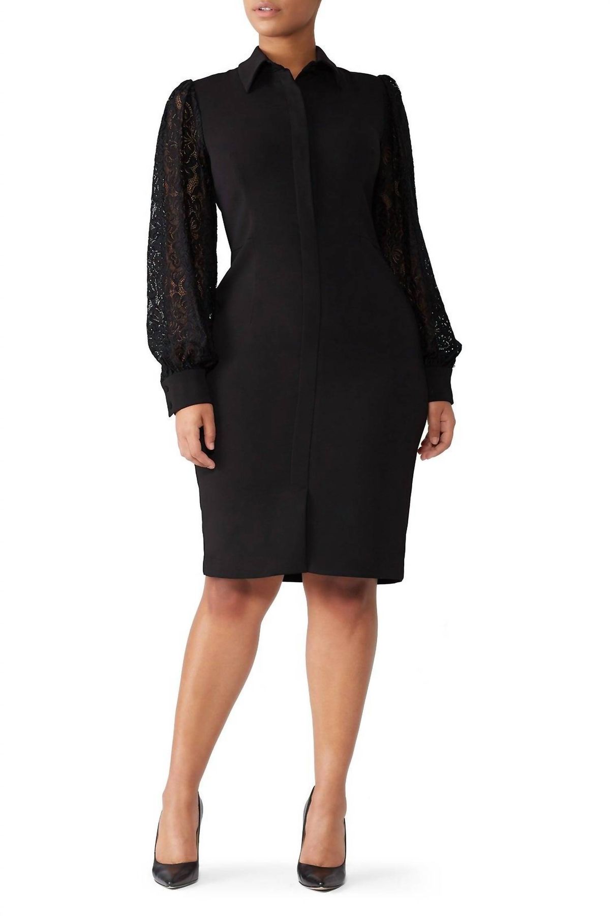 Style 1-1843936300-5-1 BADGLEY MISCHKA Size 0 Long Sleeve Lace Black Cocktail Dress on Queenly