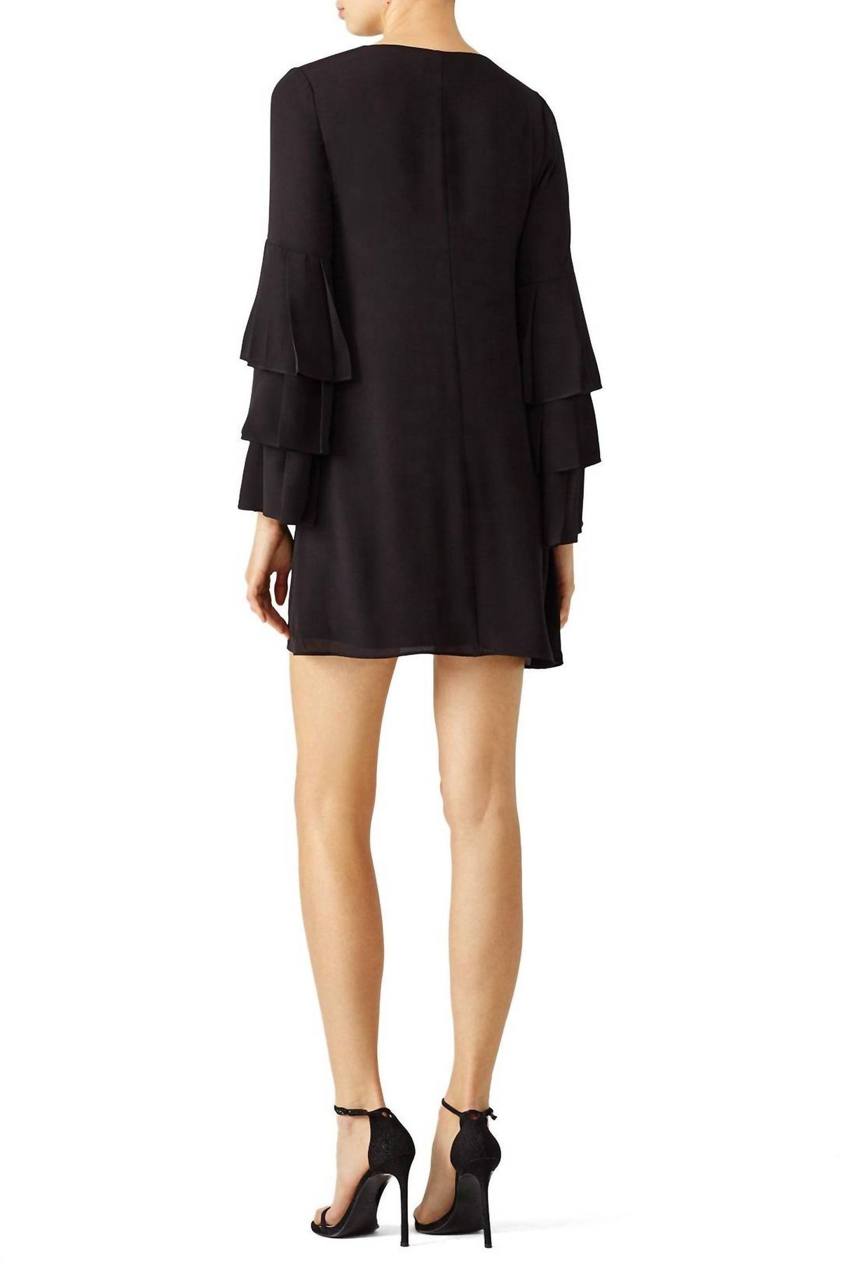 Style 1-2003380273-3236-1 Bailey 44 Size S Long Sleeve Satin Black Cocktail Dress on Queenly