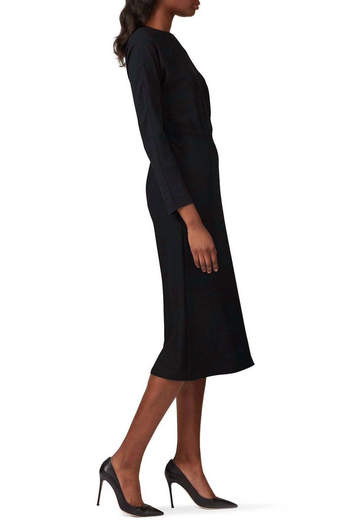 Style 1-2685586429-2696-1 Vince Size L Long Sleeve Black Cocktail Dress on Queenly