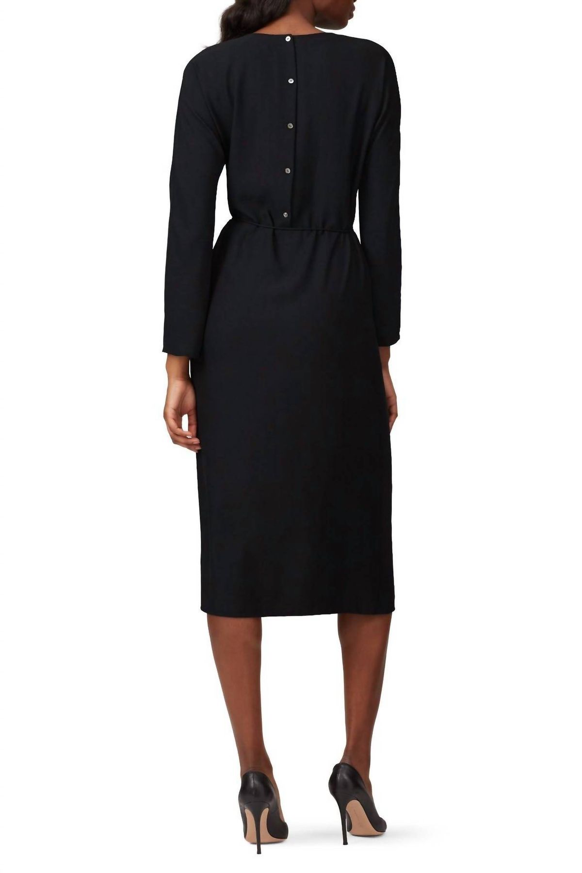 Style 1-2685586429-2696-1 Vince Size L Long Sleeve Black Cocktail Dress on Queenly