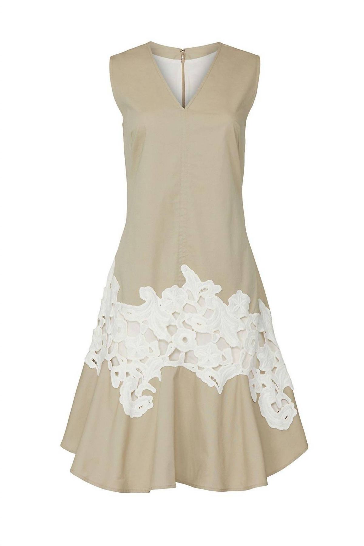 Style 1-3036452524-1339-1 Derek Lam 10 Crosby Plus Size 38 Lace Nude Cocktail Dress on Queenly